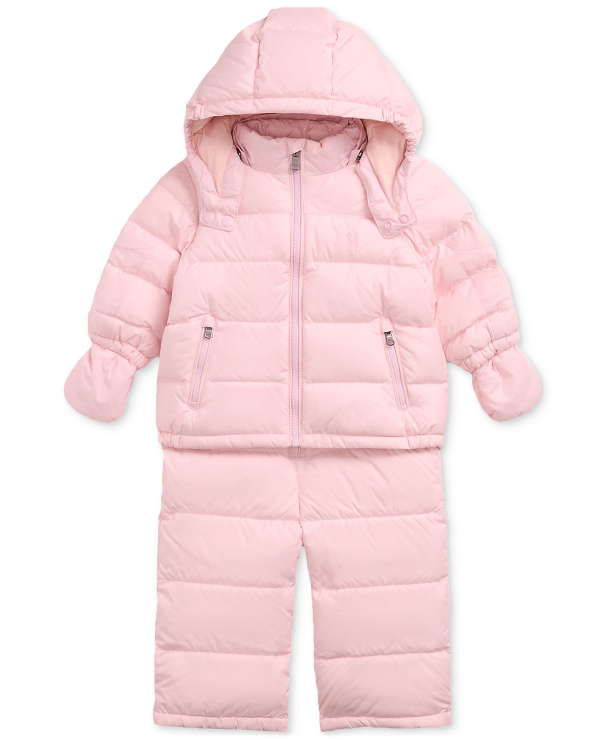 Polo Ralph Lauren Baby Girls Down Hooded Snowsuit Set