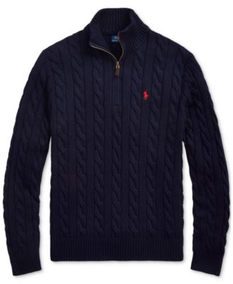 Men's Cable-Knit Cotton Sweater