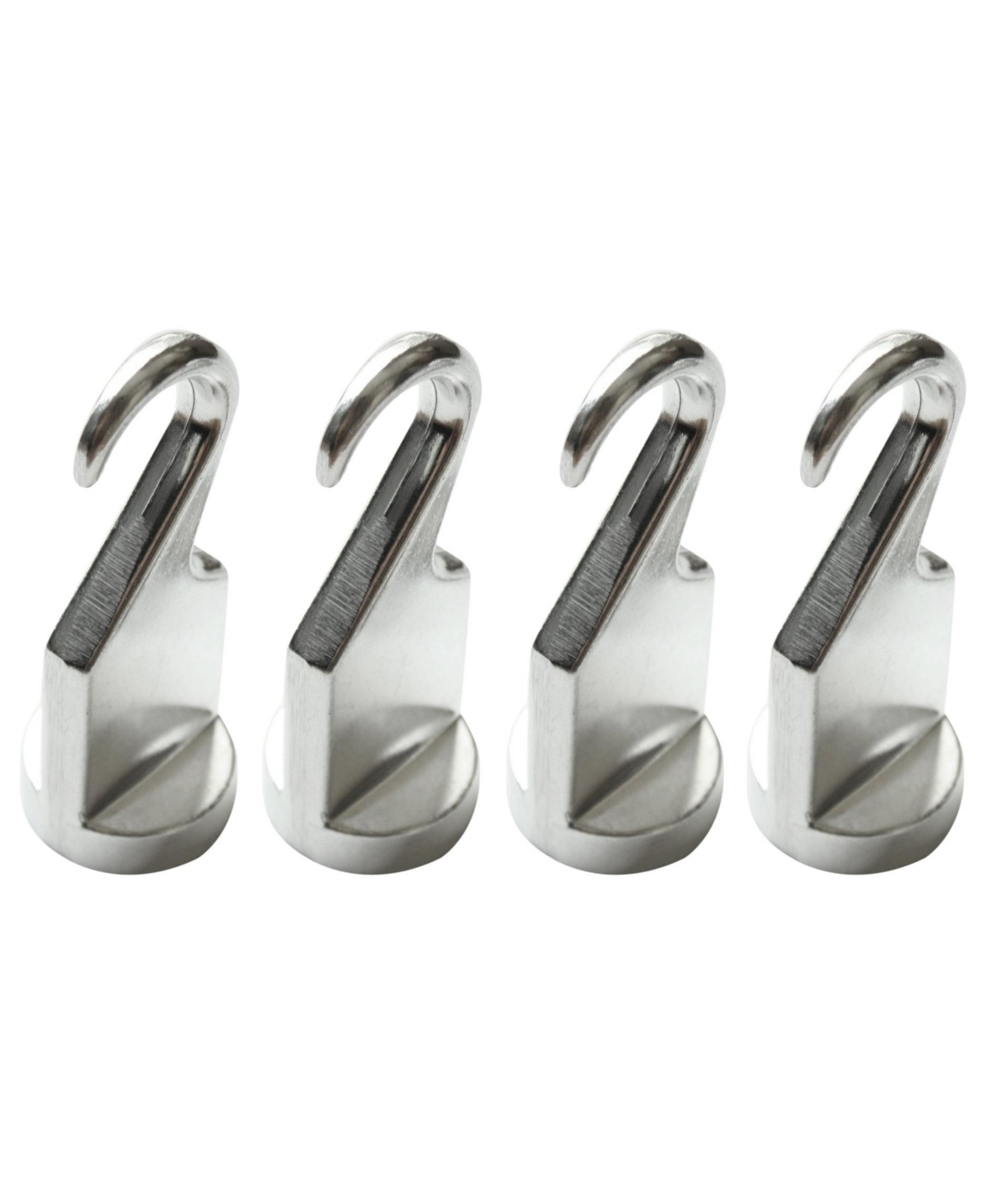 Cooks Standard 4-Pack Solid Cast Heavy Duty Aluminum Pot and Pan Hooks for Pot Rack,- silver