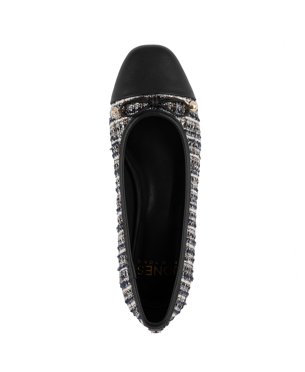 Jones New York Women's Marios Snip Cap Toe Ballet Flats In Black Smooth
