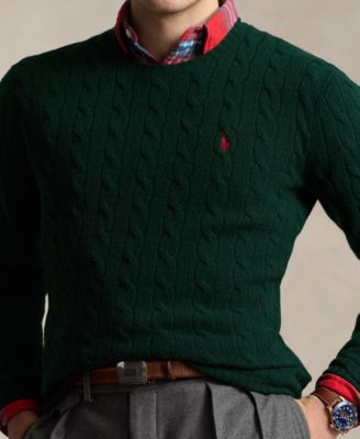Men's Wool-Cashmere Cable-Knit Sweater