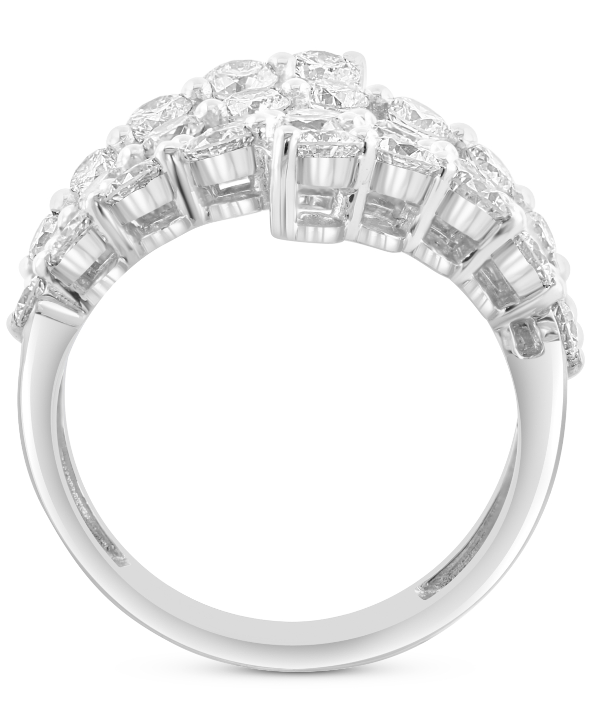 Effy Collection Effy Lab Grown Diamond Openwork Cluster Statement Ring (2-3/4 Ct. T.w.) In 14k White Gold In White Gold