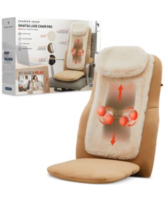 Shiatsu Luxe Chair Pad, Heated Seat Topper Massager