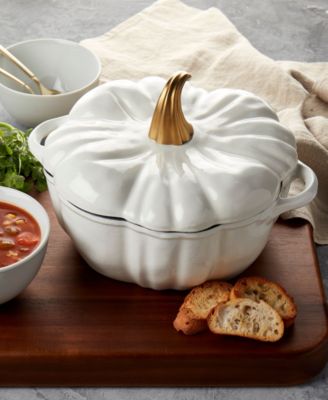 Iron Works Enameled Cast Iron 2-Qt. Pumpkin Dutch Oven