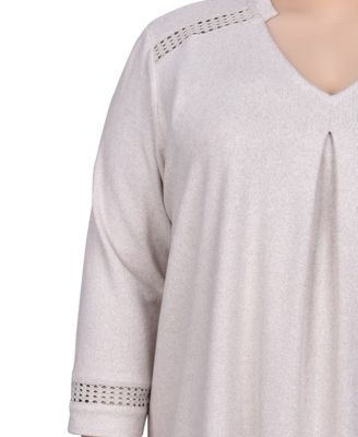 Plus Size Long Sleeve Swing Tunic Top