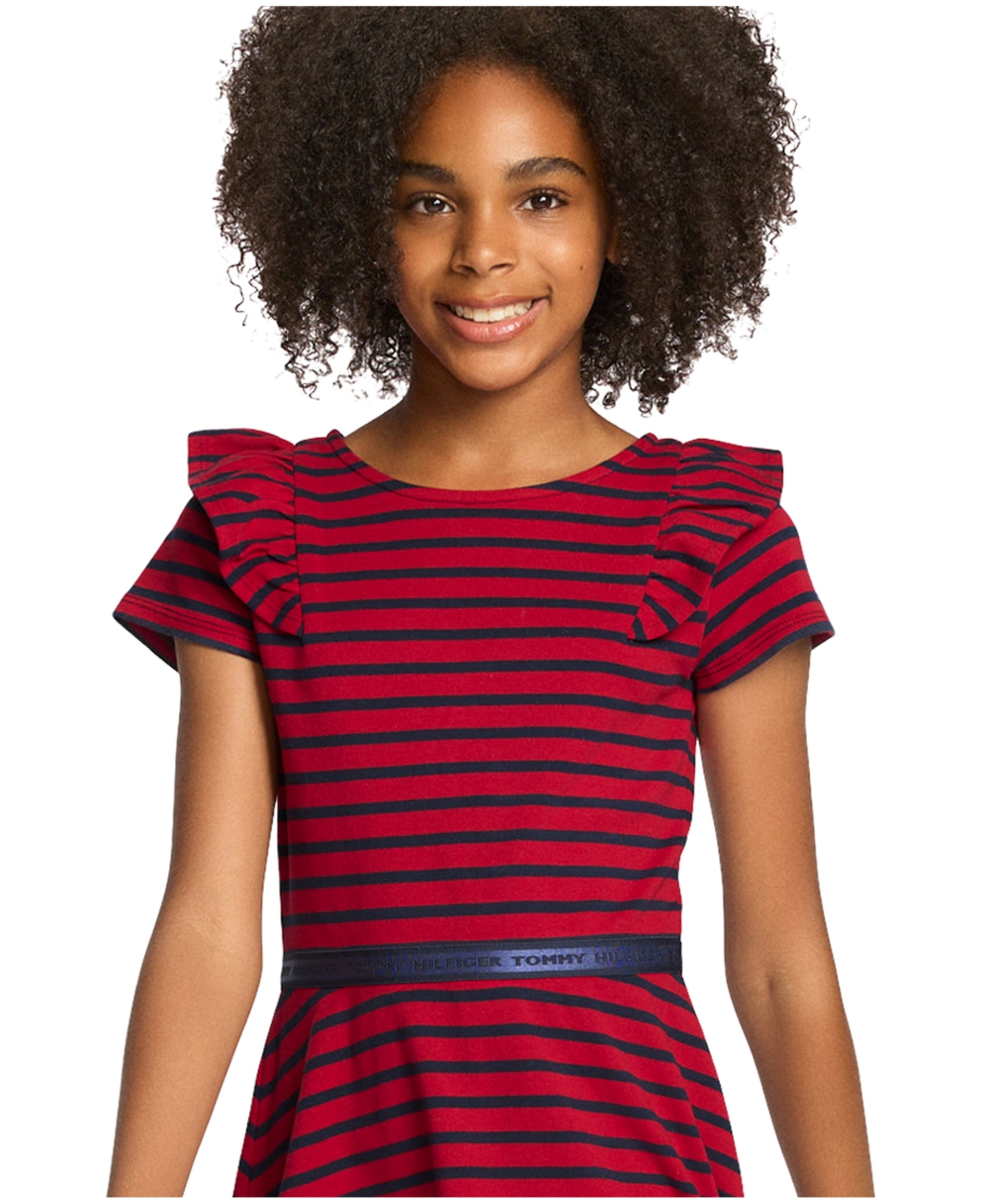 Tommy Hilfiger Toddler and Little Girls Stripe Ruffle Dress