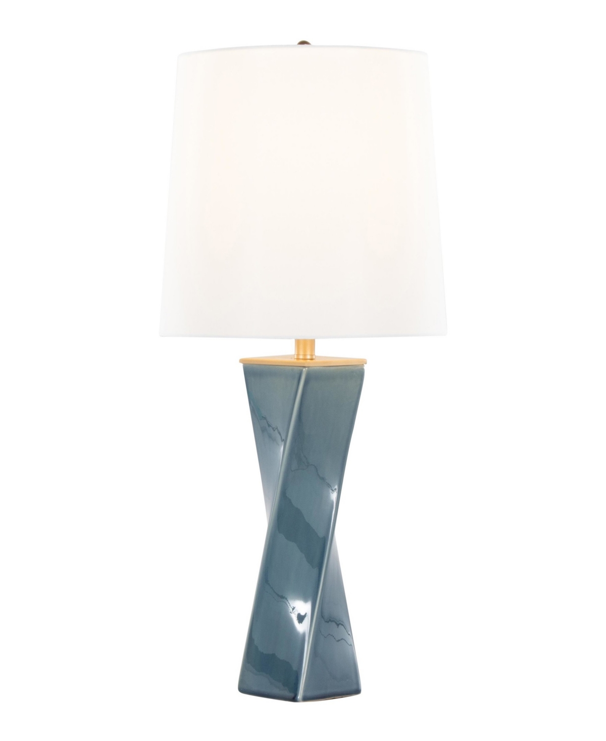 Lumisource 27" Ceramic Grandview Gallery Curvo Square Table Lamp In Blue