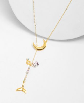 18K Gold Plated Luna Del Mar Pendant Necklace