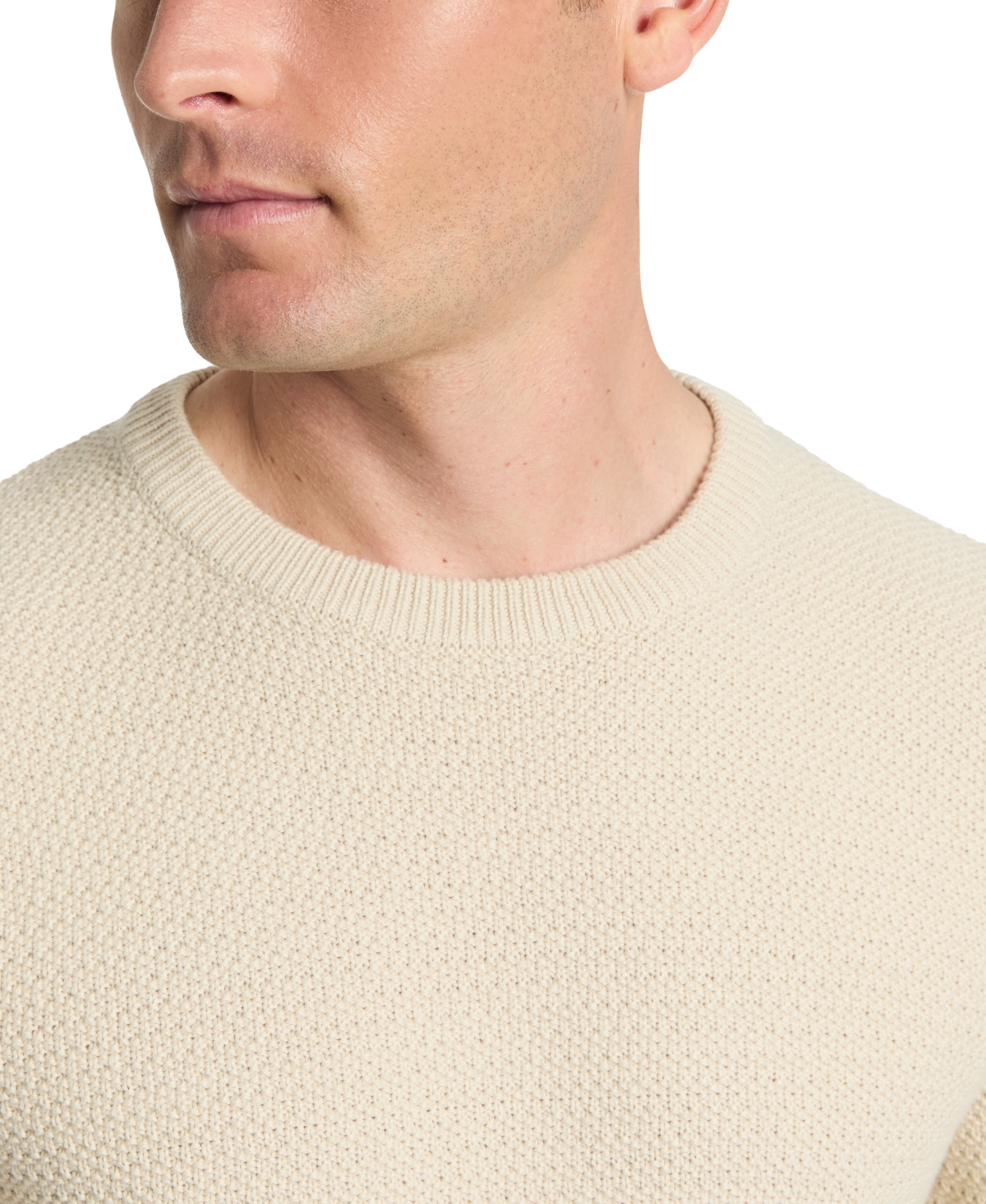 Kenneth Cole Men's Slim Fit Popcorn Crewneck Sweater