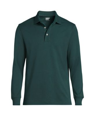Футболка-поло Supima из хлопка с длинным рукавом Lands End Lands End Big - Tall 12990₽