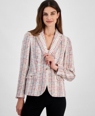 Anne Klein - Women's Tweed One-Button Jacket