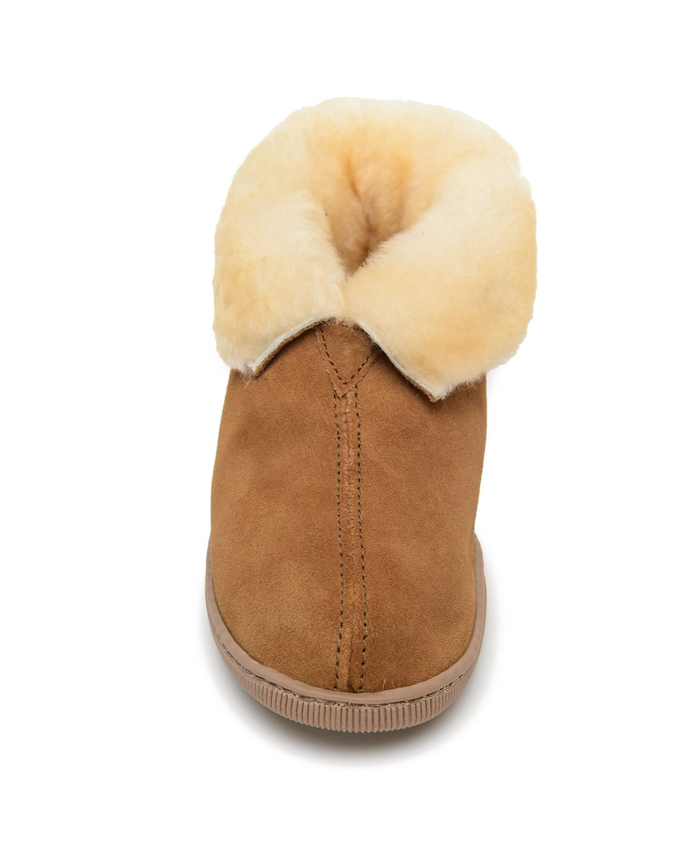 Мужские тапочки Minnetonka Sheepskin Ankle Boot Slipper, цвет: Рыжевато-коричневый — фото 3