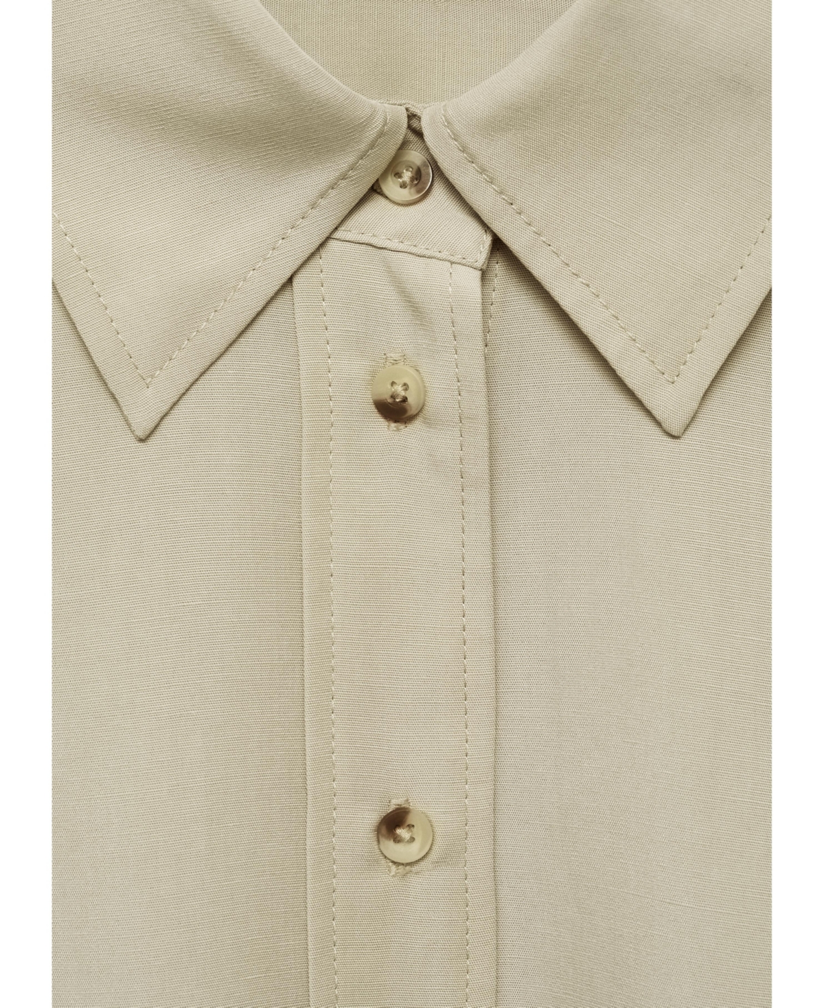 MANGO WOMEN'S BOW DETAIL LYOCELL SHIRT 