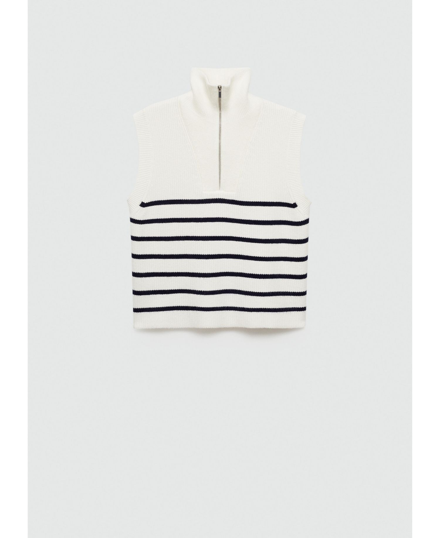 Women's Zipper Detail Knitted Vest sweater