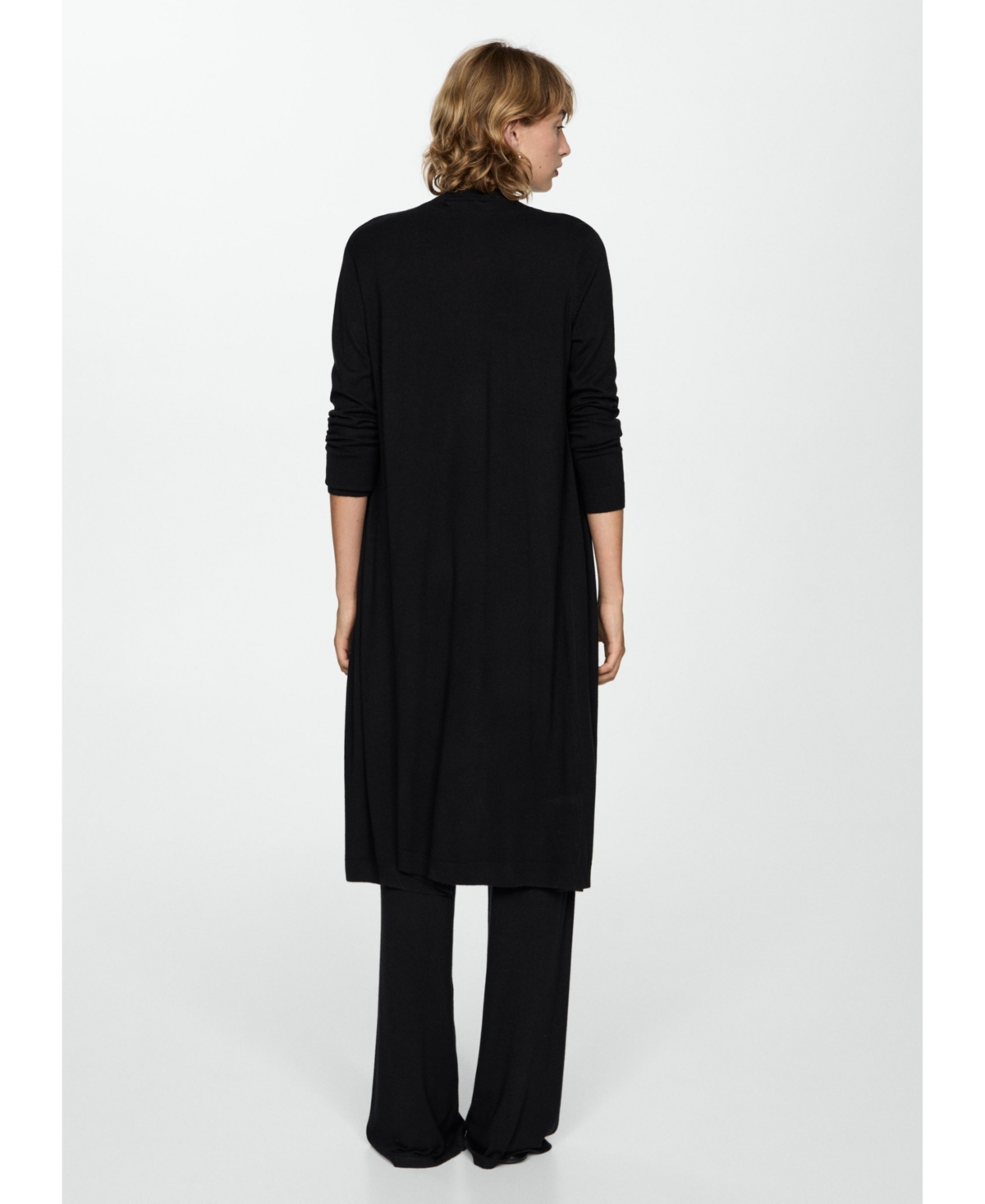 Mango Women's Fine Knit Long Cardigan Sweater