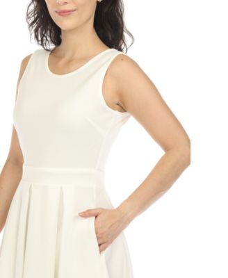 Women's Solid Fit and Flare Dress