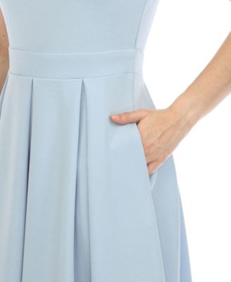 Women's Solid Fit and Flare Dress