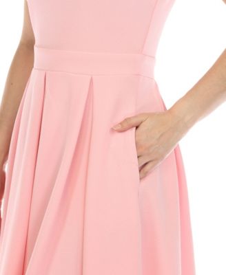 Women's Solid Fit and Flare Dress