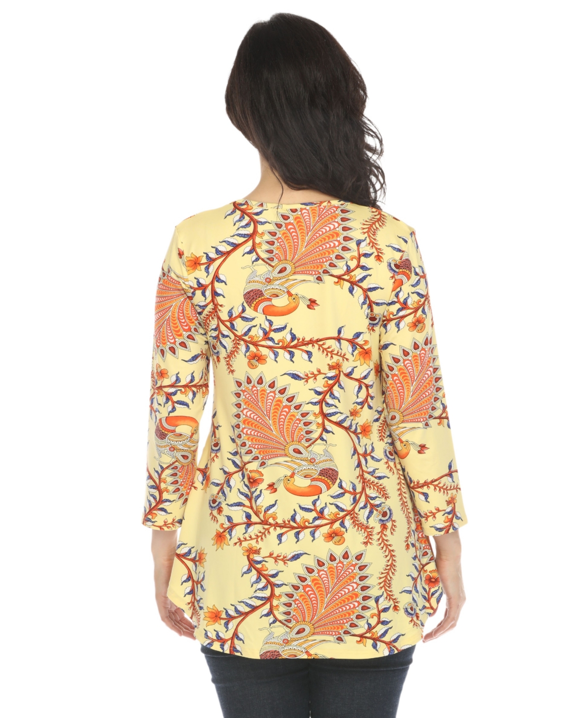 WHITE MARK WOMEN'S VIBRANT BOHO SWING TOP