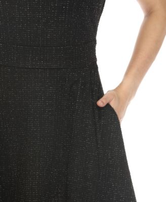 Women's Tweed Fit and Flare Dress