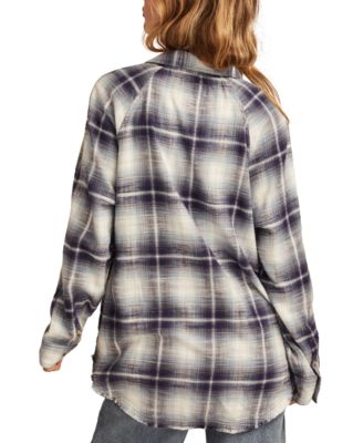 Женская клетчатая рубашка-туника на пуговицах с длинным рукавом от бренда Lucky