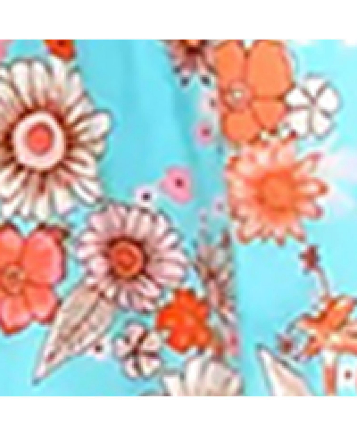 Cupshe Women's Boho Floral Sweetheart Twist & Keyhole Maxi Beach Dress -pastel blue