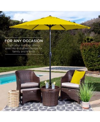 7.5ft Heavy-Duty Outdoor Market Patio Umbrella w/ Push Button Tilt, Easy Crank