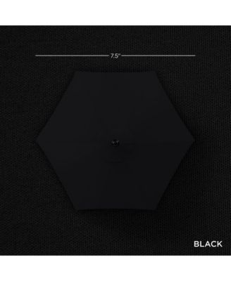 7.5ft Outdoor Solar Patio Umbrella for Deck, Pool w/ Tilt, Crank, LED Lights