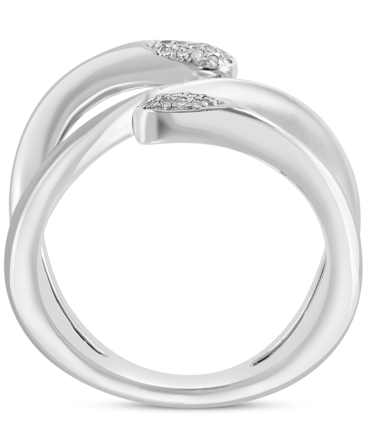 EFFY COLLECTION EFFY DIAMOND PAVE ABSTRACT STATEMENT RING (1/10 CT. T.W.) IN STERLING SILVER 