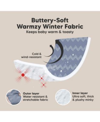 Warmzy Baby Car Seat Cover, Universal Stretch Fit Infant Carseat Covers for Babies, Winter Carseat Canopy