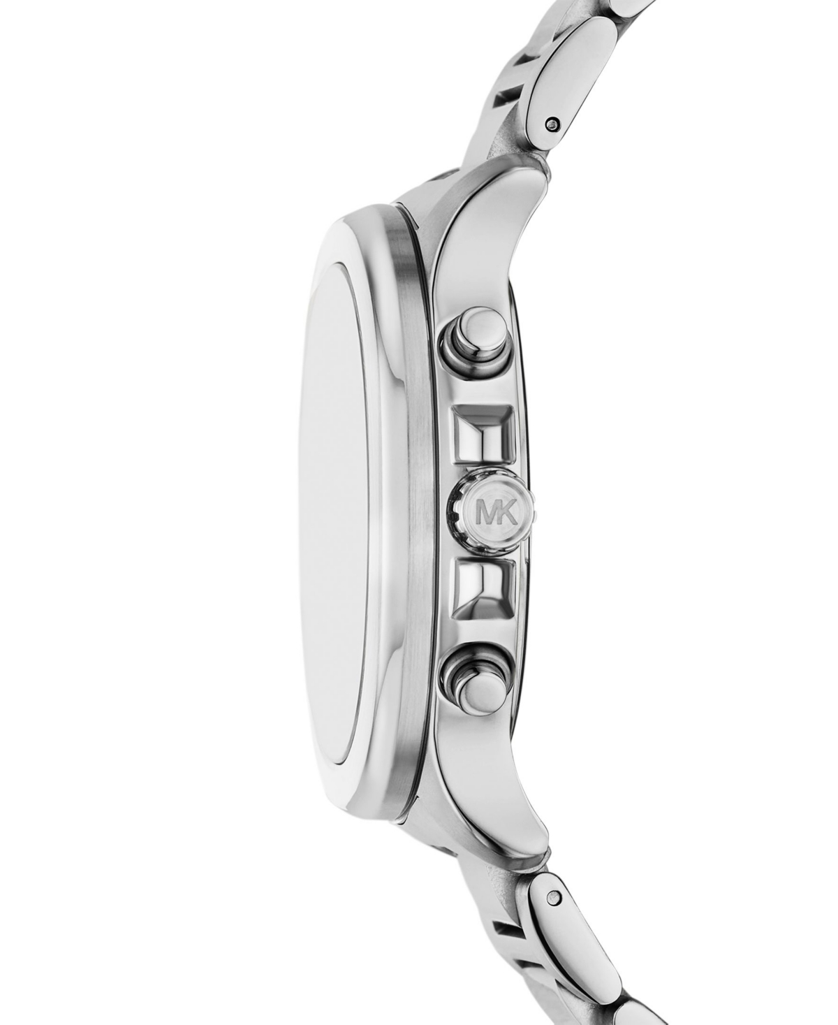 Michael Kors Men's Sage Chronograph Silver-tone Stainless Steel Watch 42mm In Silver-tone