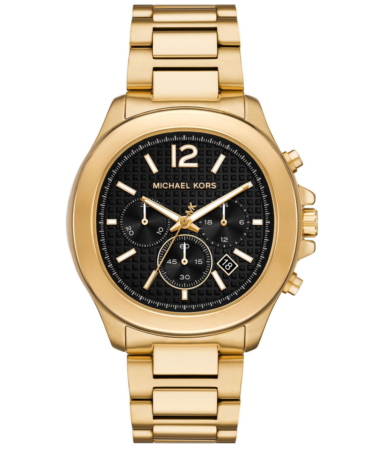 Michael Kors Men's Sage Chronograph Gold-tone Stainless Steel Watch 42mm In Gold-tone