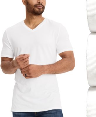 Men's Stretch Short-Sleeve V-Neck T-Shirts, Pack of 3