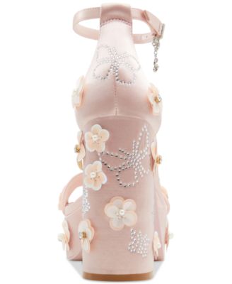 Beautifical Floral Platform Dress Sandals