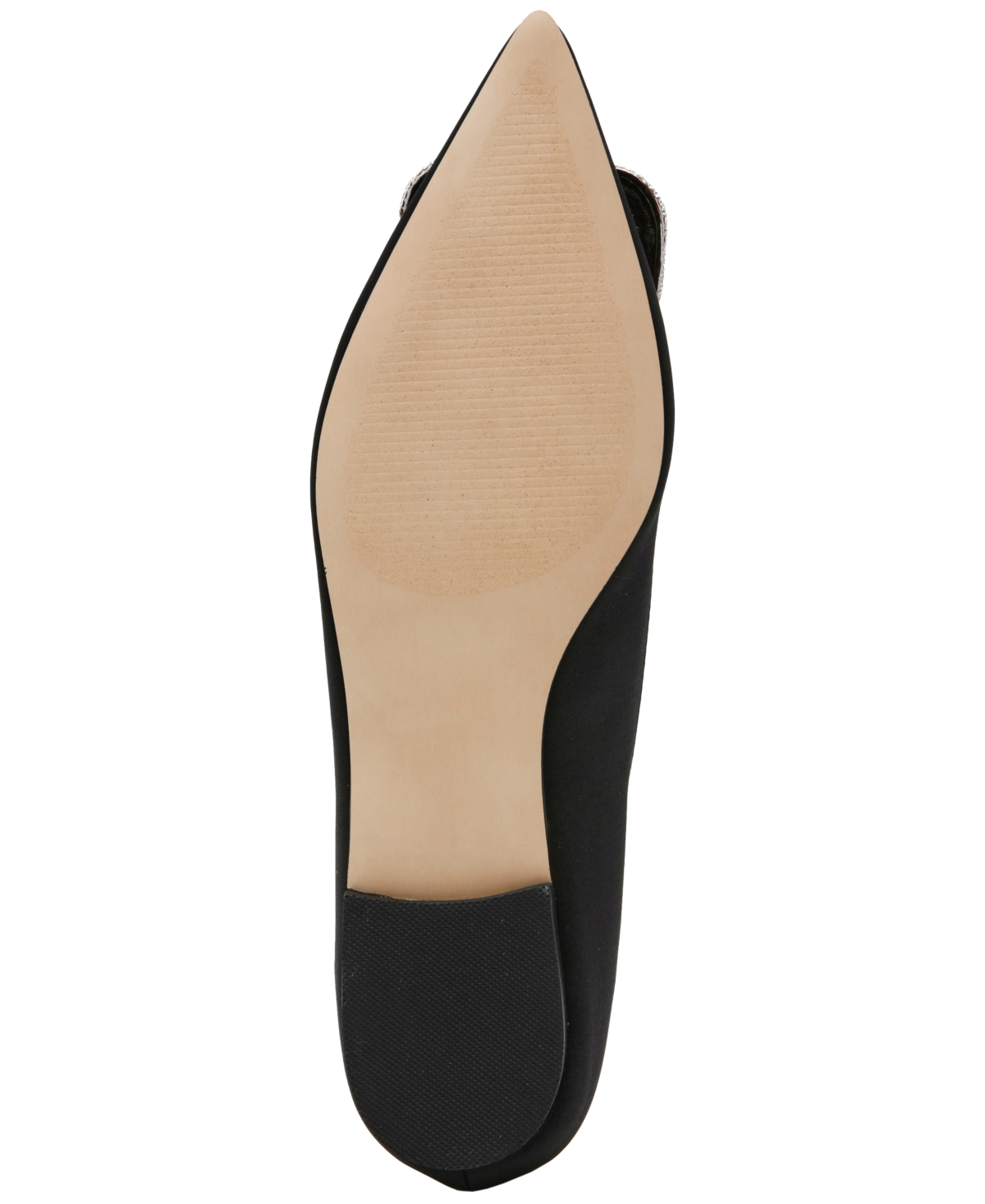 Steve Madden Tink Pointed Toe Flat In Black Satin