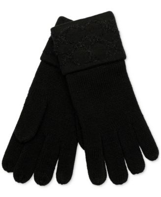 Women's Signature C Metallic Headband & Touch Tip Gloves Boxed Gift Set 