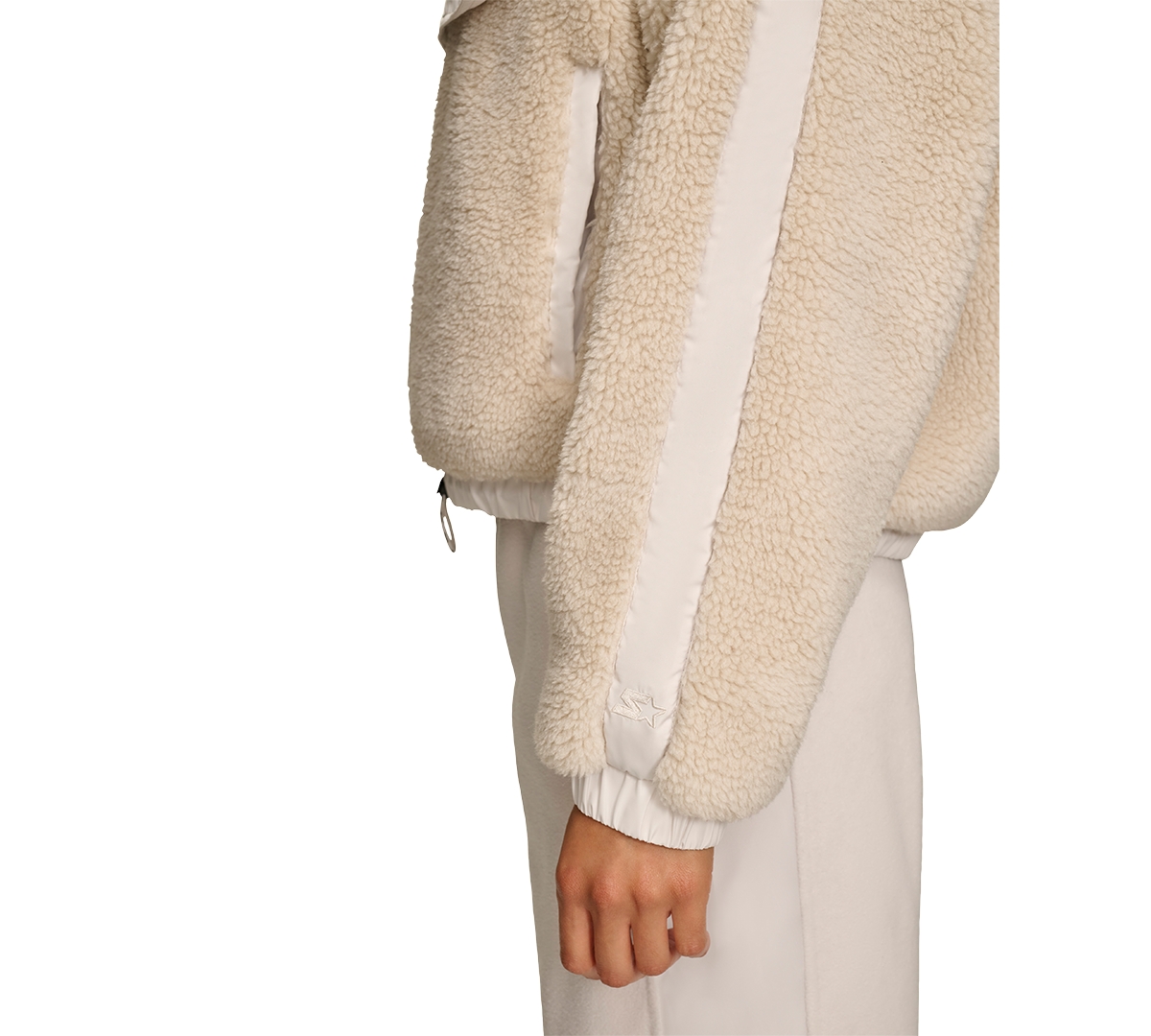 Shop Starter Women's 1/4-zip Sherpa Pullover Hoodie In Sand