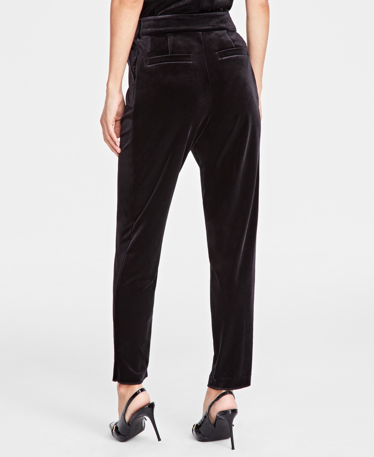 I.n.c. International Concepts Women's Velvet High-Rise Pants, Regular & Petite, Created for Macy's