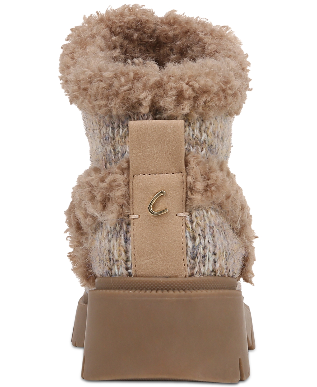 Circus Ny By Sam Edelman Clare Cozy Knit Lug-sole Booties In Natural Multi,nutmeg