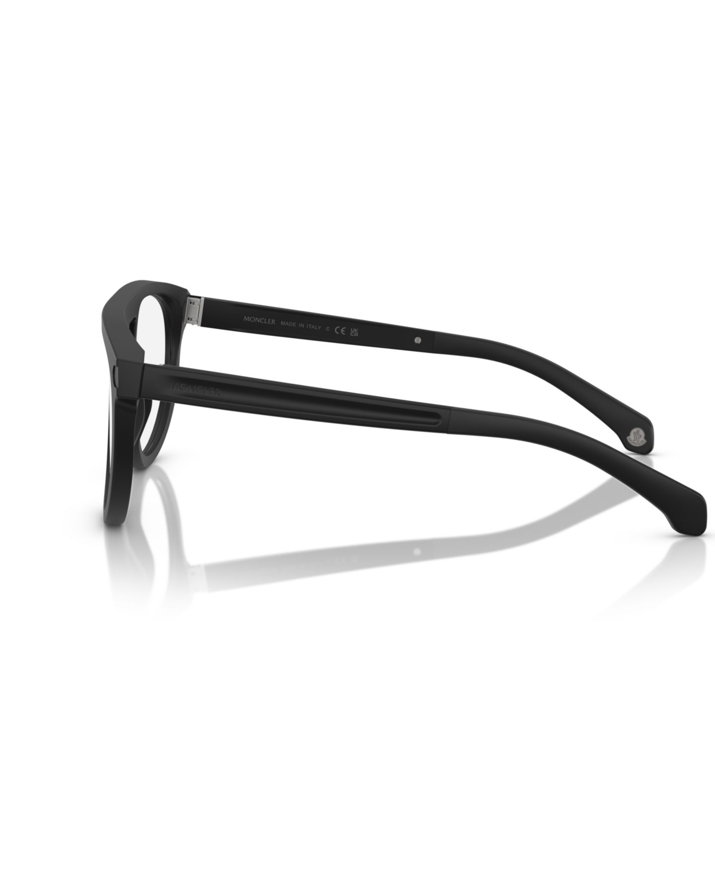 Очки Moncler Unisex Pilot/Aviator Plastic ME2007 Eyeglasses, цвет: Матовый чёрный — фото 4