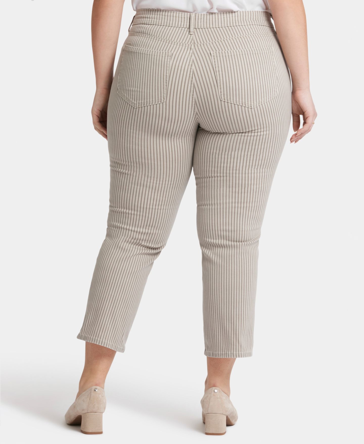 Женские джинсы NYDJ Plus Size Marilyn Ankle, цвет: Полосатый — фото 2