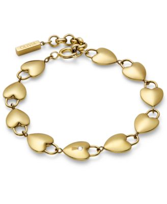 Olivia Burton Womens Locked Heart Gold Plated Bracelet 15490₽