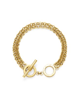 Olivia Burton Womens Honeycomb Toggle Gold Plated Bracelet 18890₽