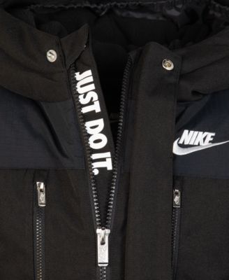 Little Boys Outdoor Woven Hooded Colorblocked Jacket	