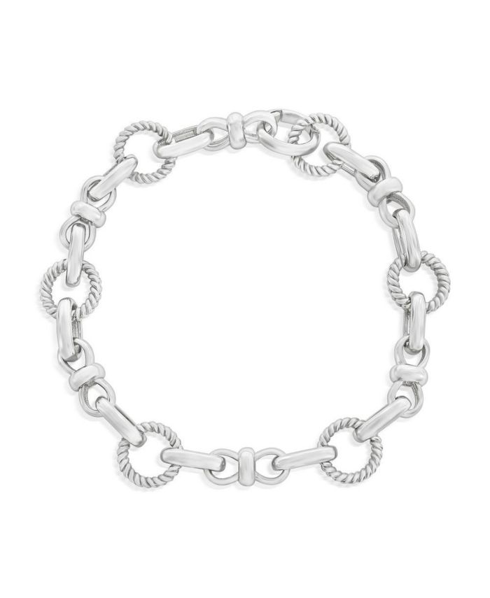 Simona Sterling Silver, Circle & Infinity Design Bracelet
