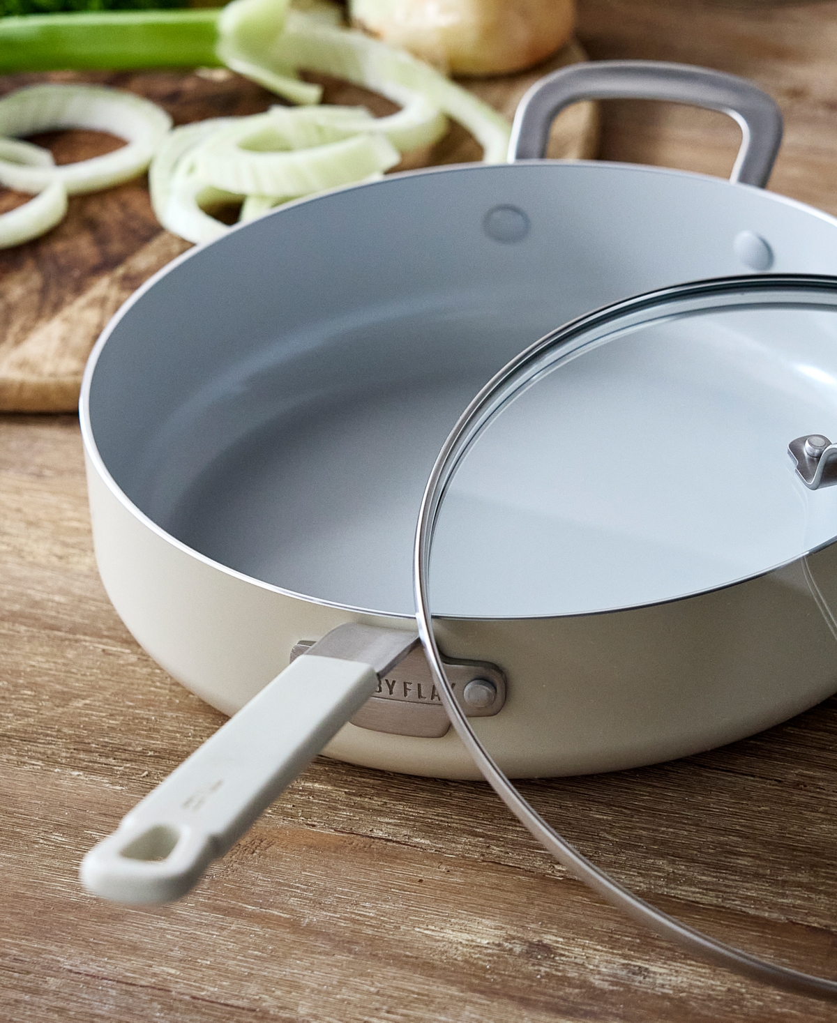 Greenpan X Bobby Flay Professional Grade Ceramic Nonstick 4.5-quart Saute Pan With Lid In White