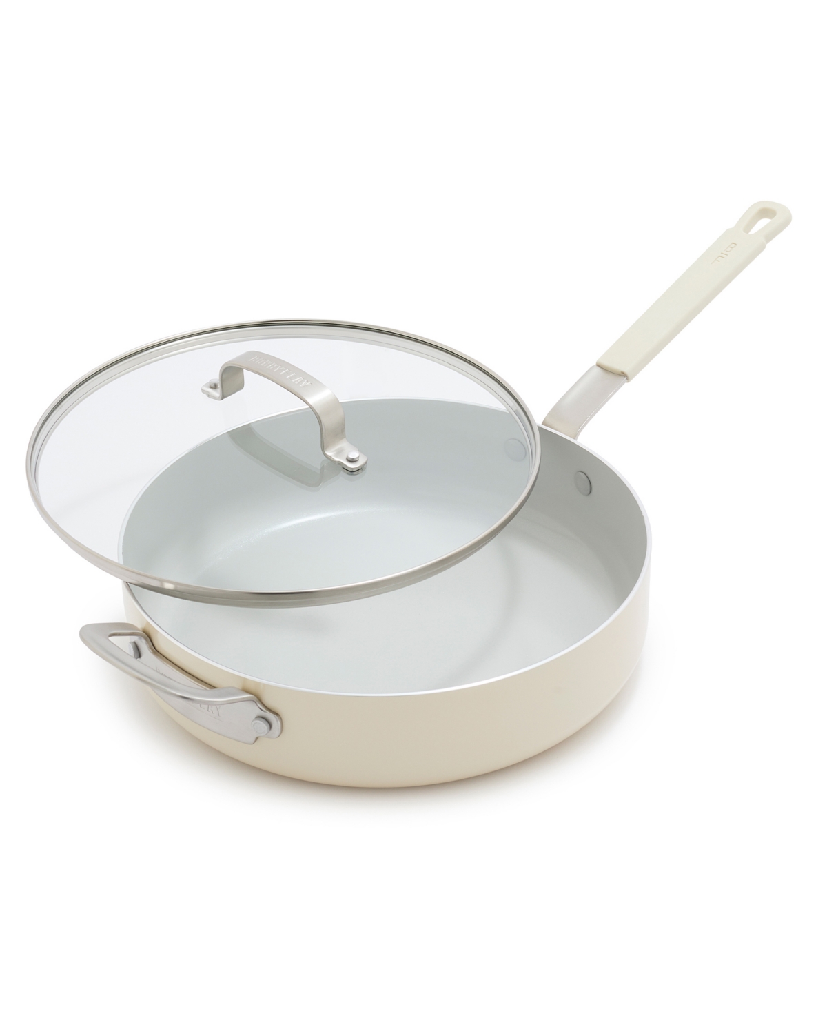 Greenpan X Bobby Flay Professional Grade Ceramic Nonstick 4.5-quart Saute Pan With Lid In White