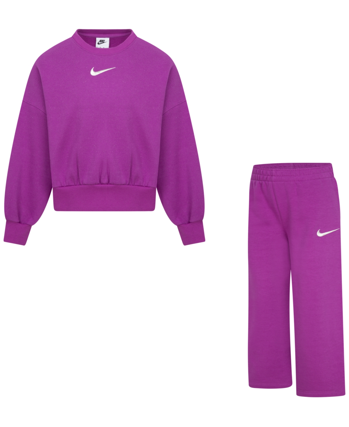Nike Toddler & Little Girls Shine Crewneck Top & Pants, 2 Piece Set