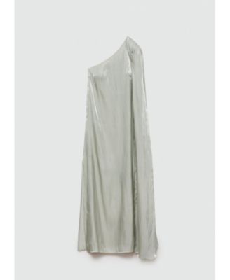 green emerald velvet dress Side-slit satin dress  Shaws