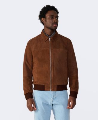 Мужская куртка на застежке из натуральной кожи Furniq UK черная 39790₽